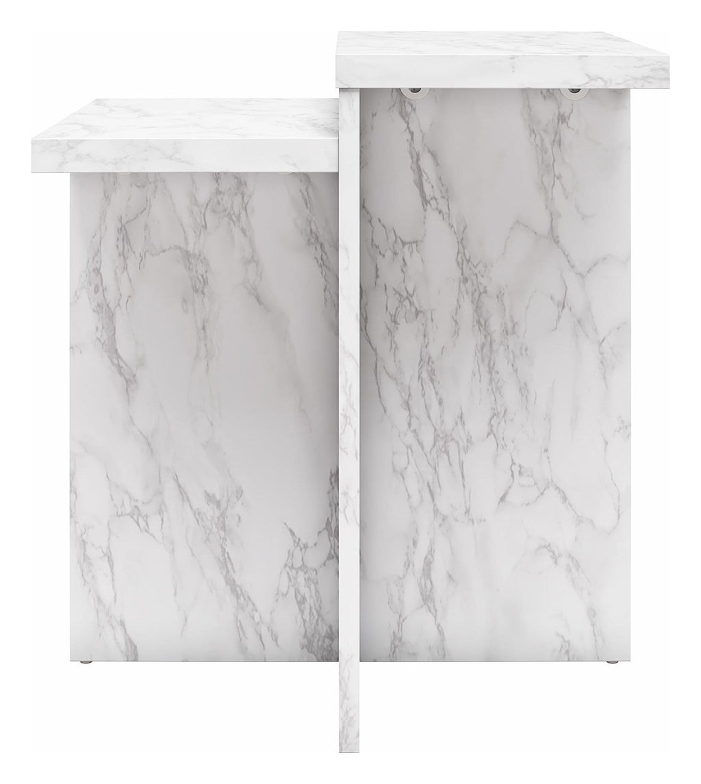 Brielle Accent Table Faux Marble, view 16