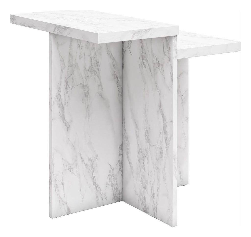 Brielle Accent Table Faux Marble, view 17