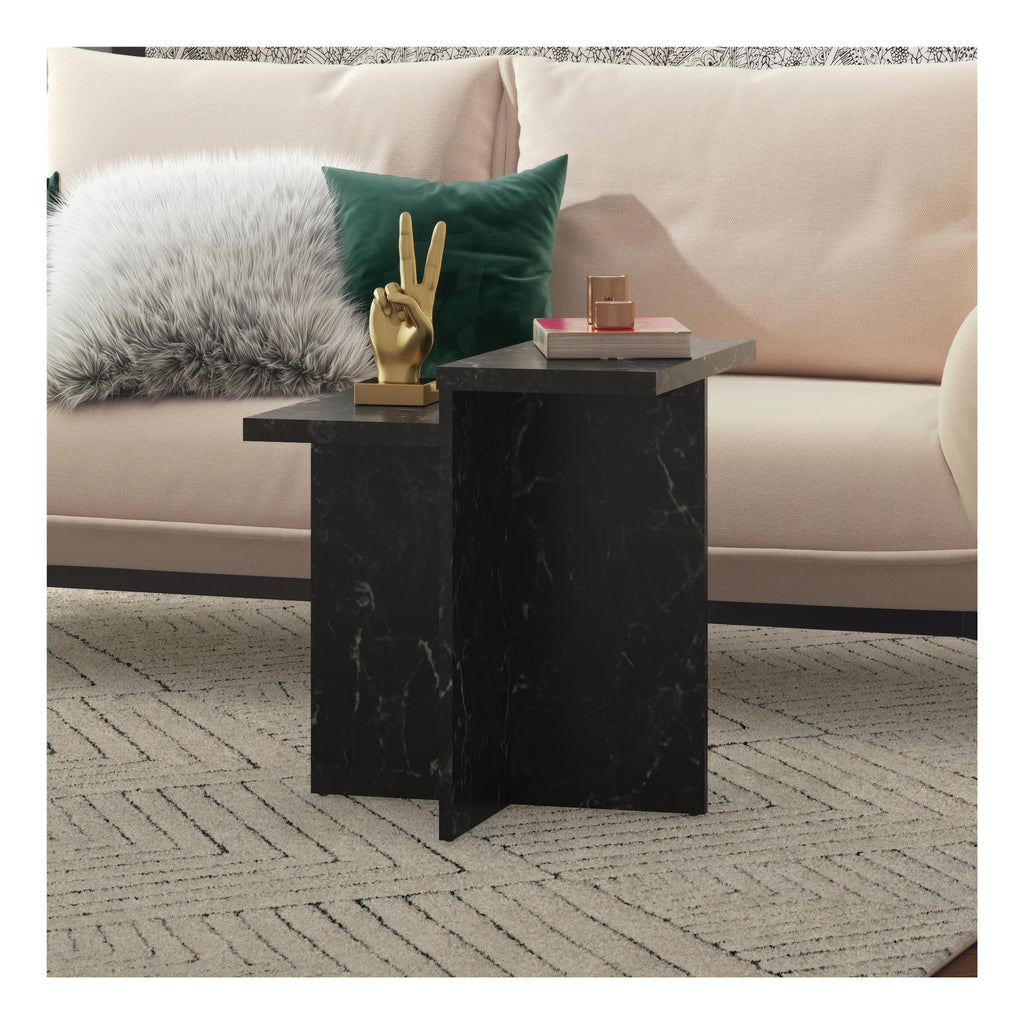 Brielle Accent Table Faux Marble, view 4