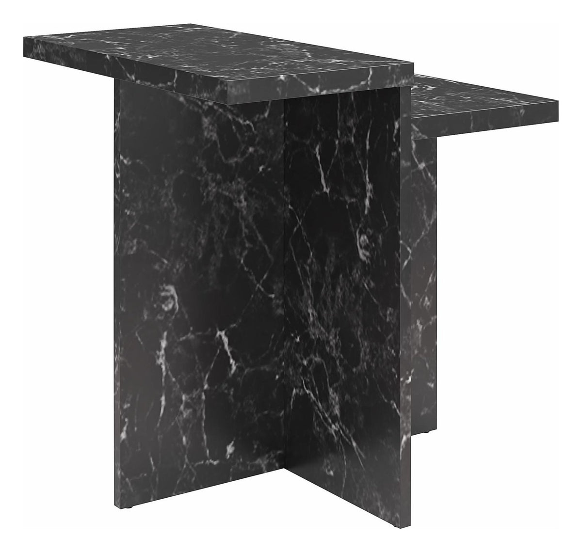 Brielle Accent Table Faux Marble, view 9