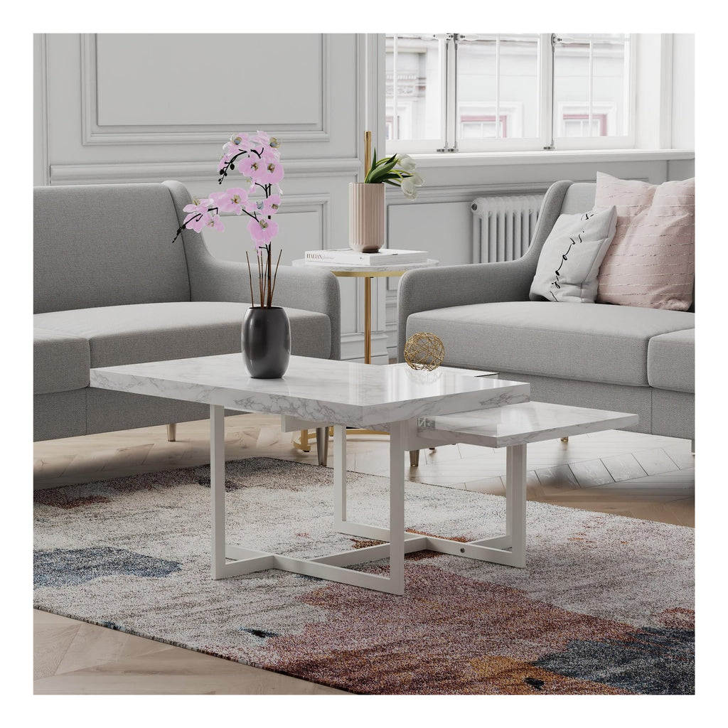 Brielle Coffee Table Faux Marble, view 3