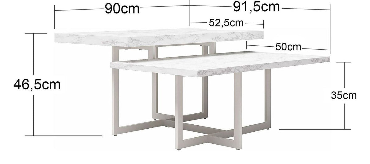 Brielle Coffee Table Faux Marble, view 9