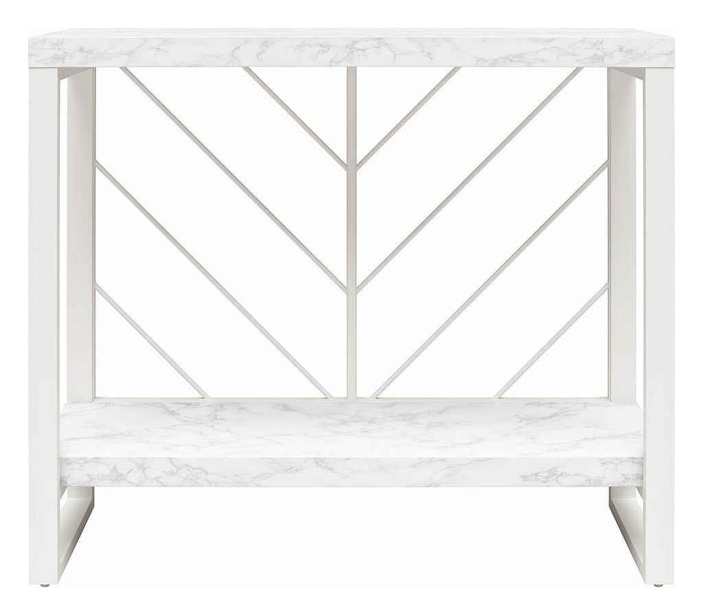 Brielle Console Table Faux Marble, view 5