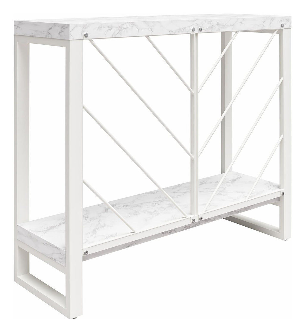 Brielle Console Table Faux Marble, view 7