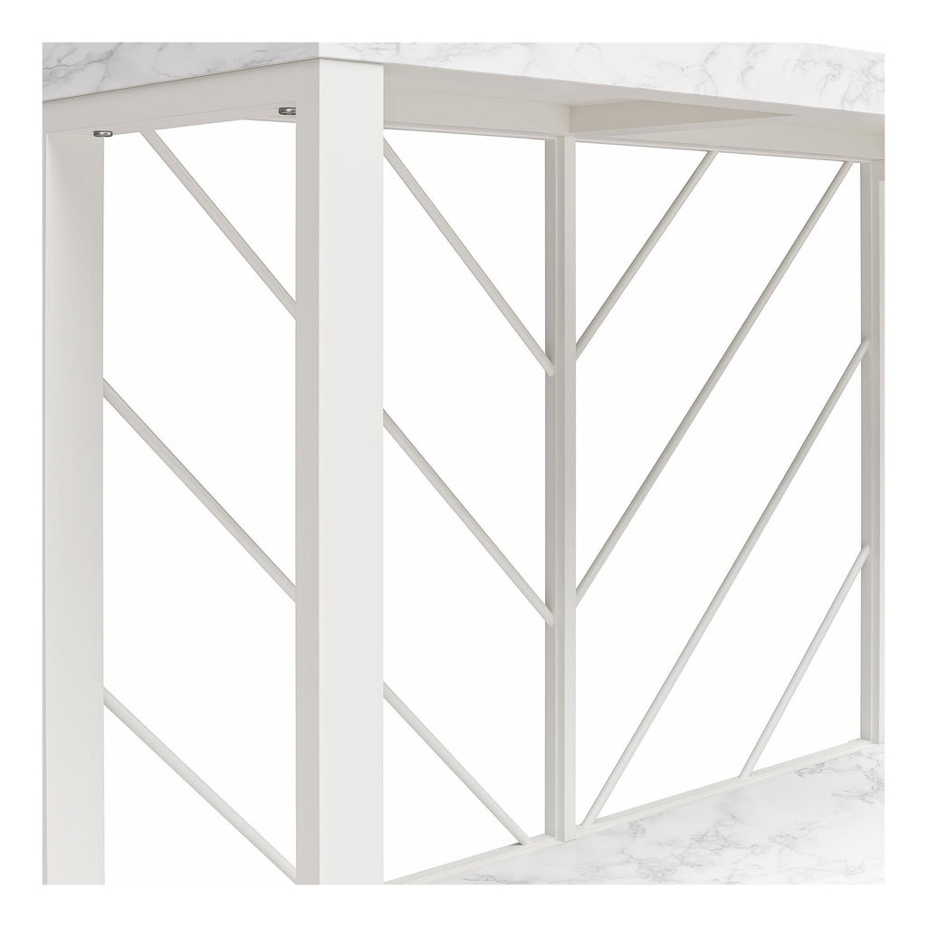 Brielle Console Table Faux Marble, view 8