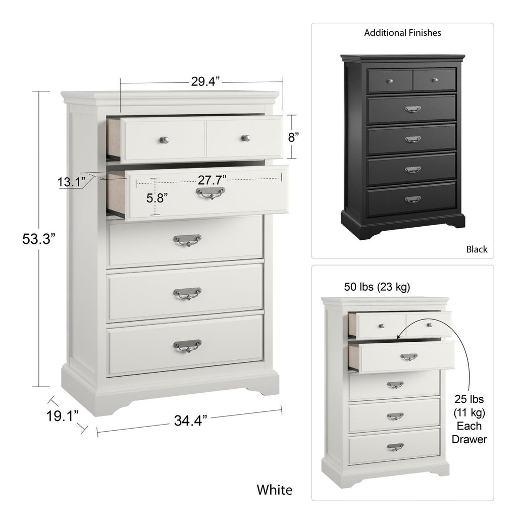 Bristol Dresser, 5 Drawers, view 4