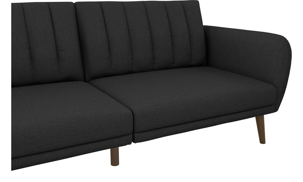 Brittany Sectional Sofa Bed Wooden Legs Linen, view 5