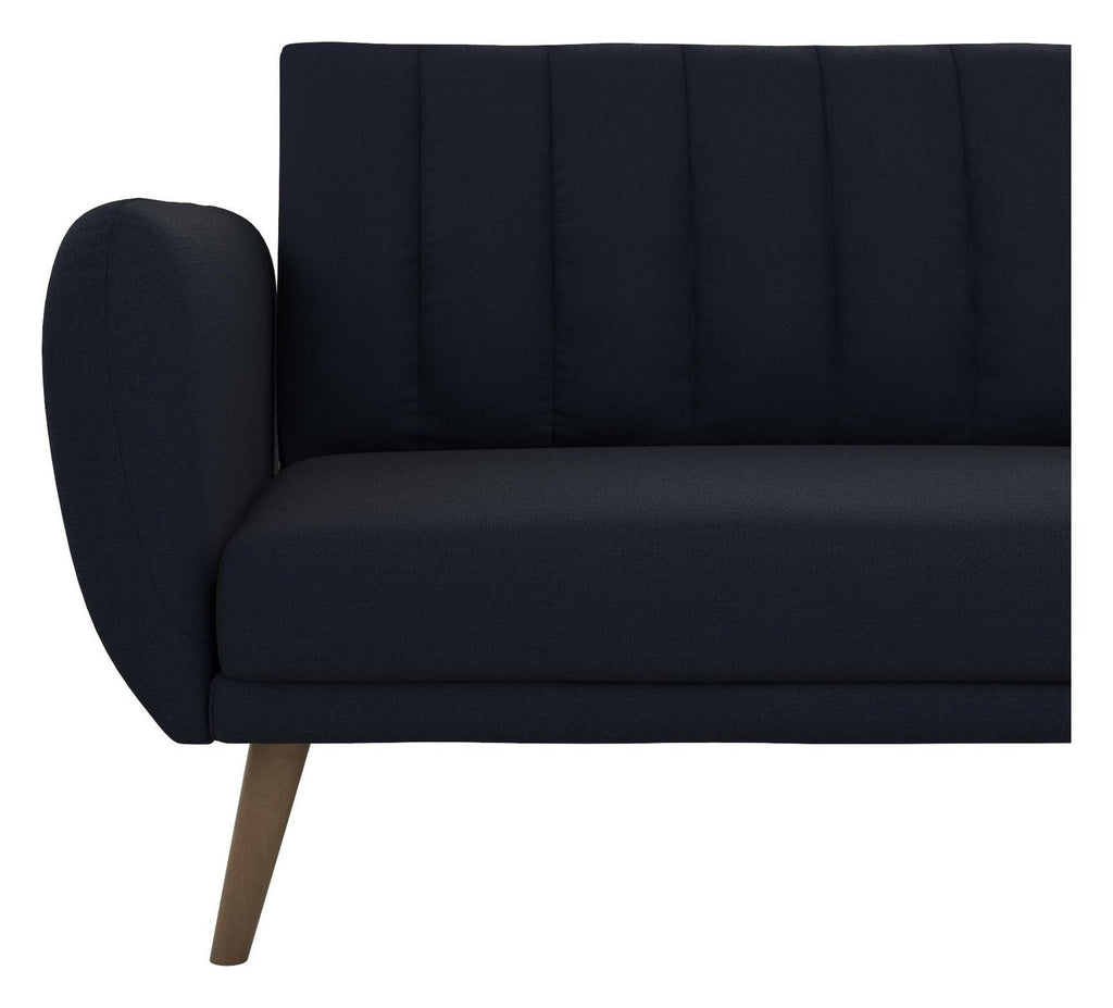 Brittany Sectional Sofa Bed Wooden Legs Linen, view 9