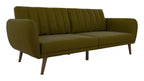Brittany Sofa Bed Wooden Legs Linen, view 12