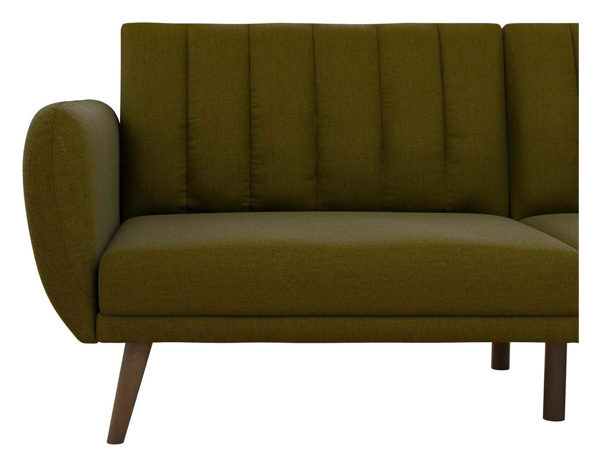 Brittany Sofa Bed Wooden Legs Linen, view 13