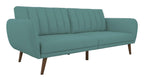 Brittany Sofa Bed Wooden Legs Linen, view 16