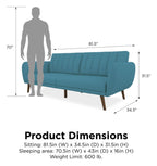 Brittany Sofa Bed Wooden Legs Linen, view 18