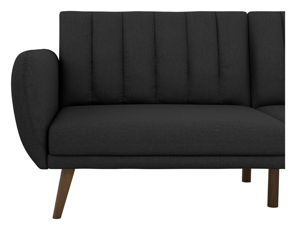 Brittany Sofa Bed Wooden Legs Linen, view 9