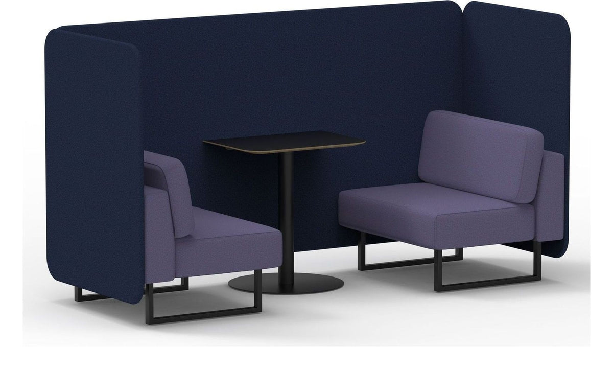 Brixworth bench booth, 2 seater, synergy alike, order seats, black table