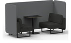 Brixworth bench booth, 2 seater, synergy partner, mix seats, black table