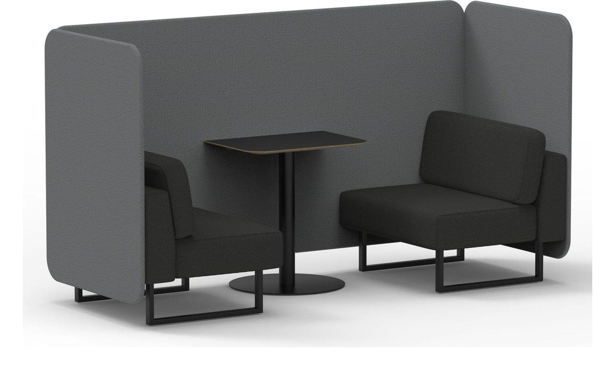 Brixworth bench booth, 2 seater, synergy partner, mix seats, black table
