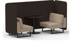 Brixworth bench booth, 2 seater, synergy wed, affix seats, black table