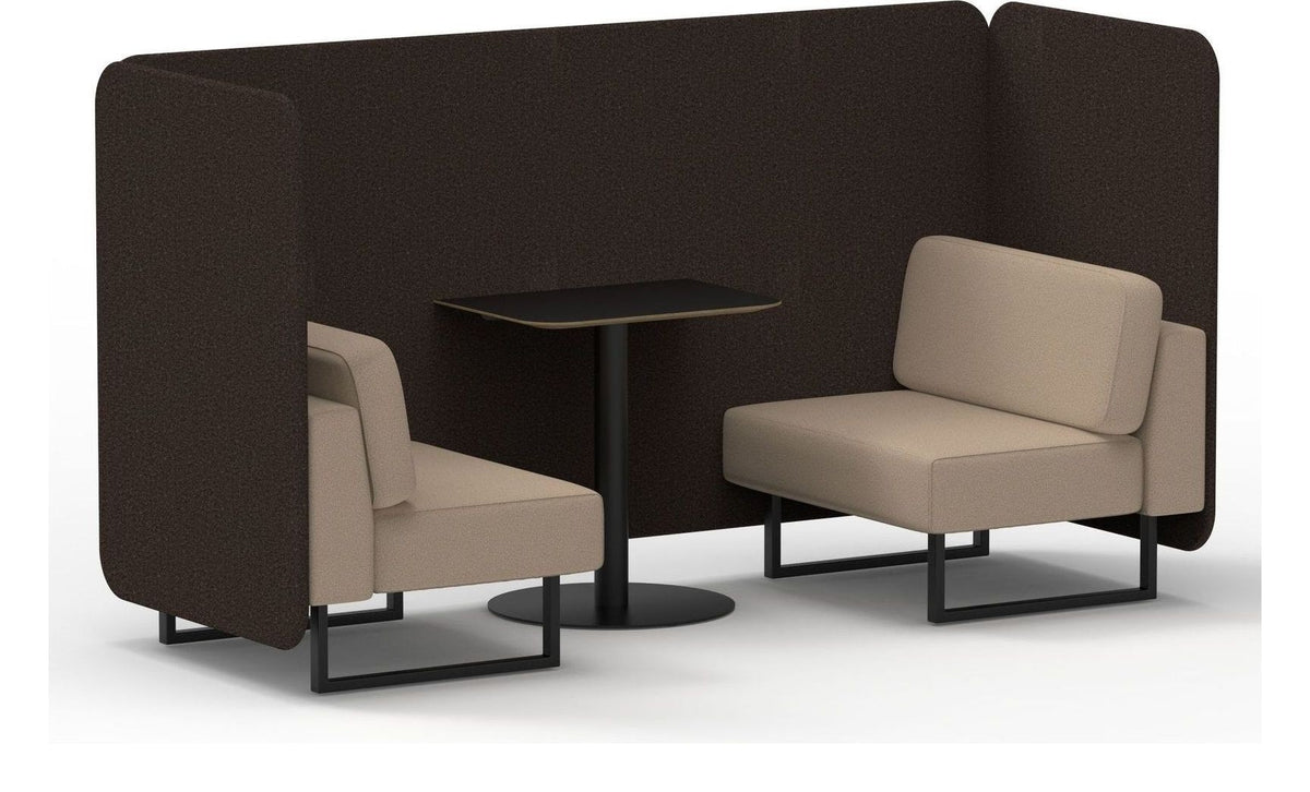 Brixworth bench booth, 2 seater, synergy wed, affix seats, black table