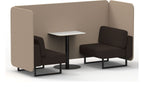 Brixworth bench booth, 2 seater, synergy affix, wed seats, white table