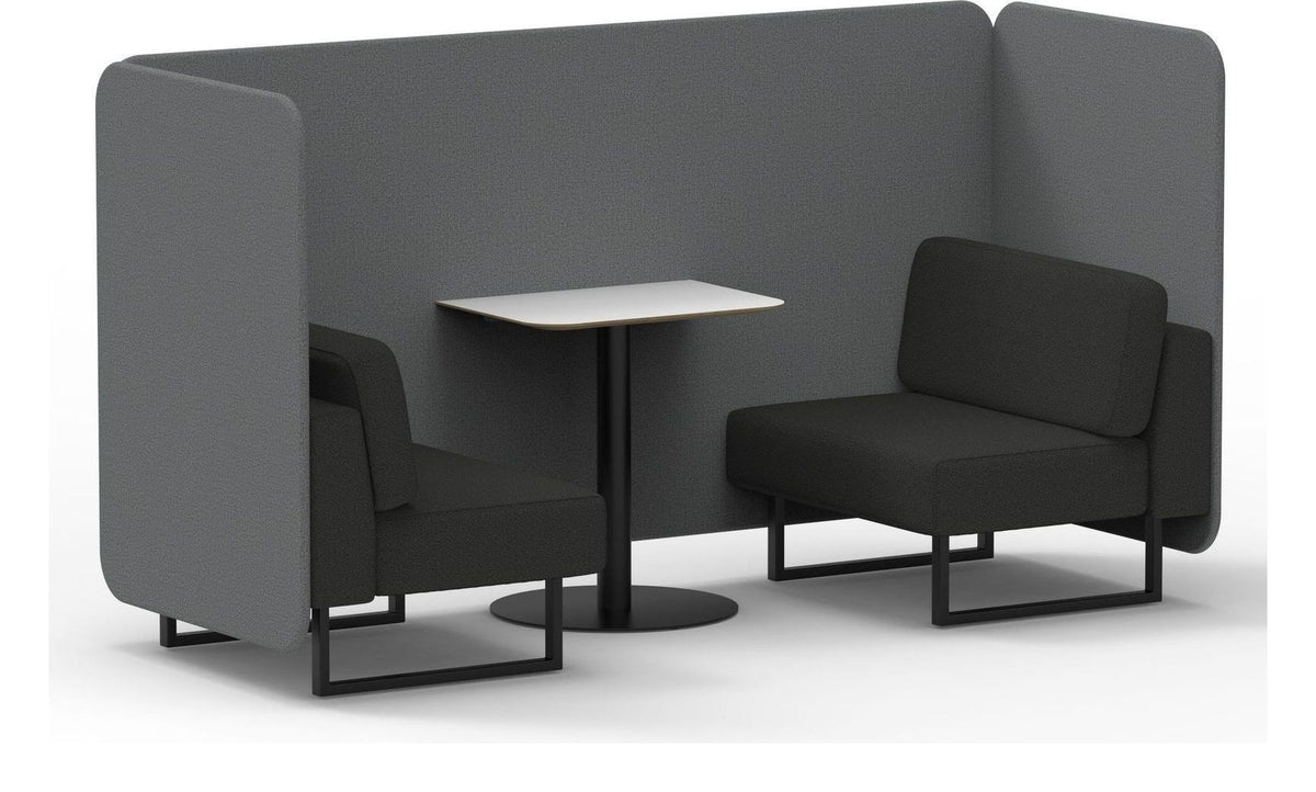 Brixworth bench booth, 2 seater, synergy partner, mix seats, white table