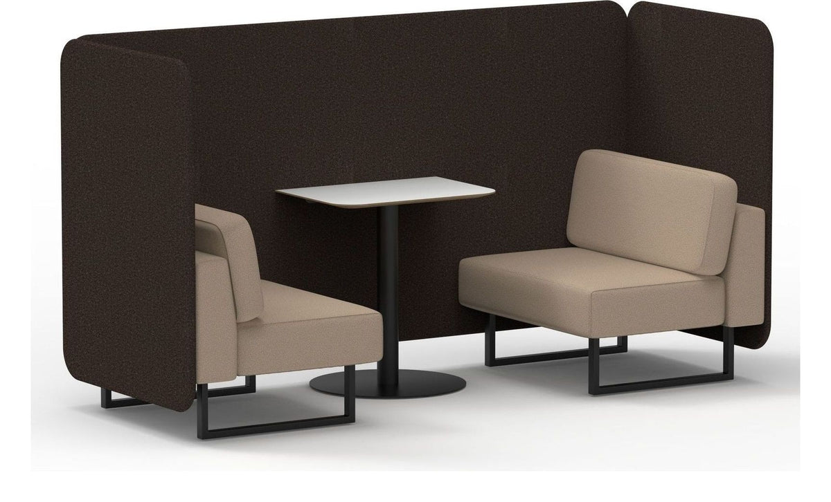 Brixworth bench booth, 2 seater, synergy wed, affix seats, white table