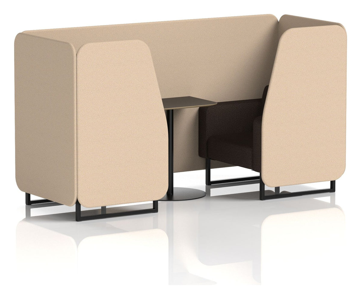 Brixworth booth, 2 seater, synergy affix, wed seats, black table
