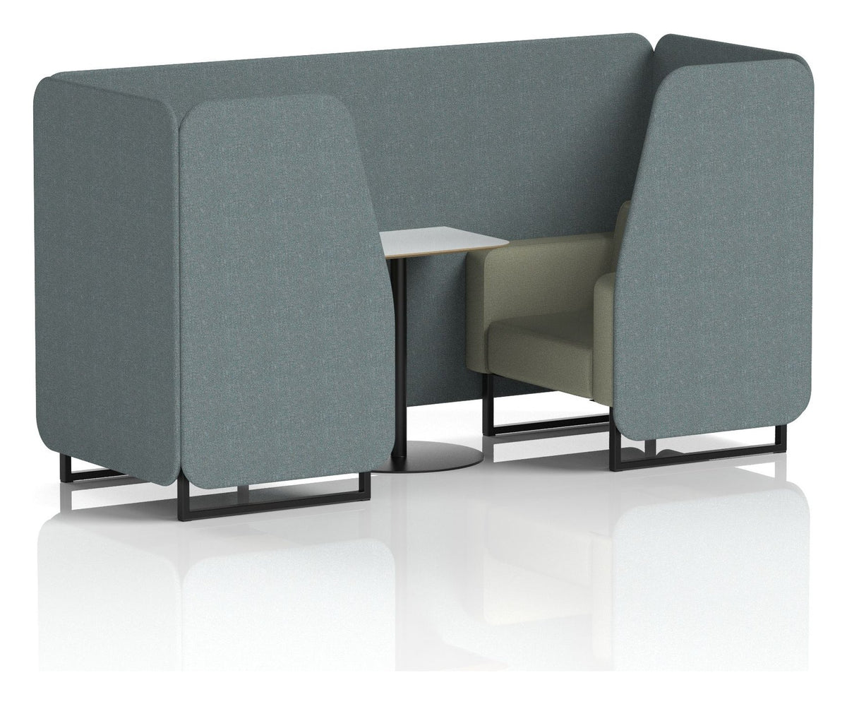 Brixworth booth, 2 seater, main line flax westminster, newbury seats, white table