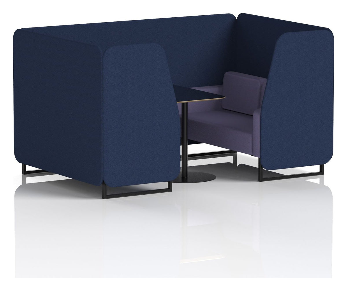 Brixworth booth, 4 seater, synergy alike, order seats, black table