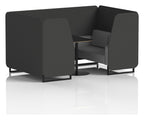Brixworth booth, 4 seater, synergy mix, partner seats, black table