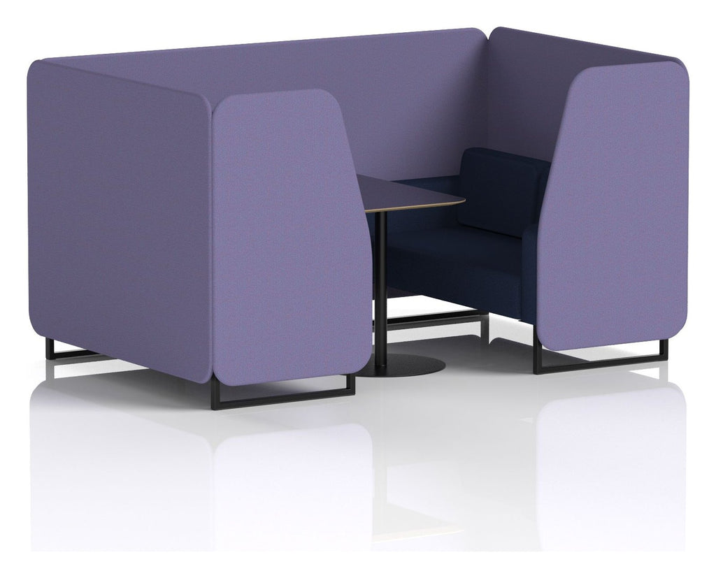 Brixworth booth, 4 seater, synergy order, alike seats, black table