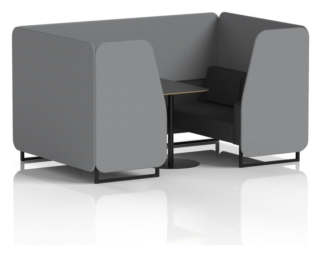 Brixworth booth, 4 seater, synergy partner, mix seats, black table