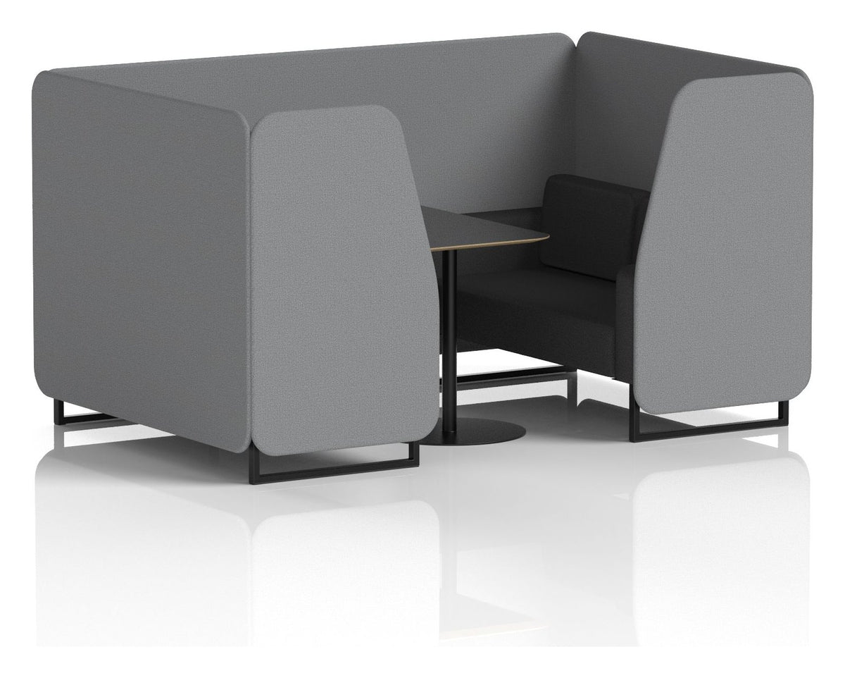 Brixworth booth, 4 seater, synergy partner, mix seats, black table