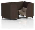 Brixworth booth, 4 seater, synergy wed, affix seats, black table