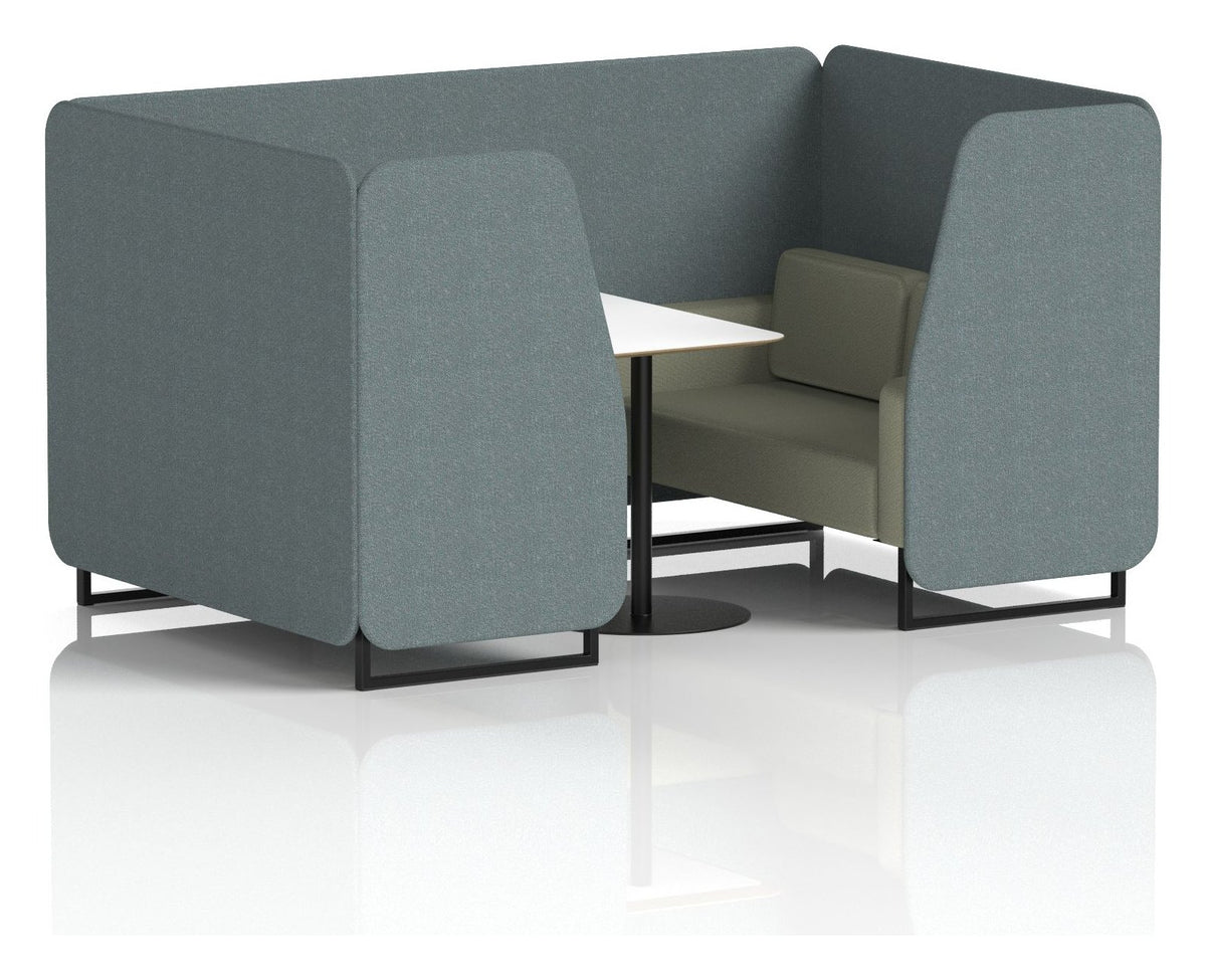 Brixworth booth, 4 seater, main line flax westminster, newbury seats, white table