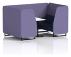 Brixworth booth, 4 seater, synergy order, alike seats, white table