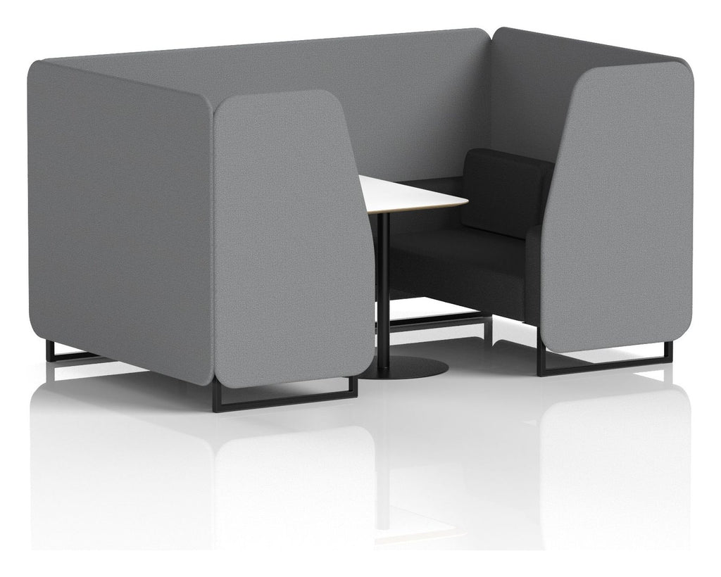 Brixworth booth, 4 seater, synergy partner, mix seats, white table