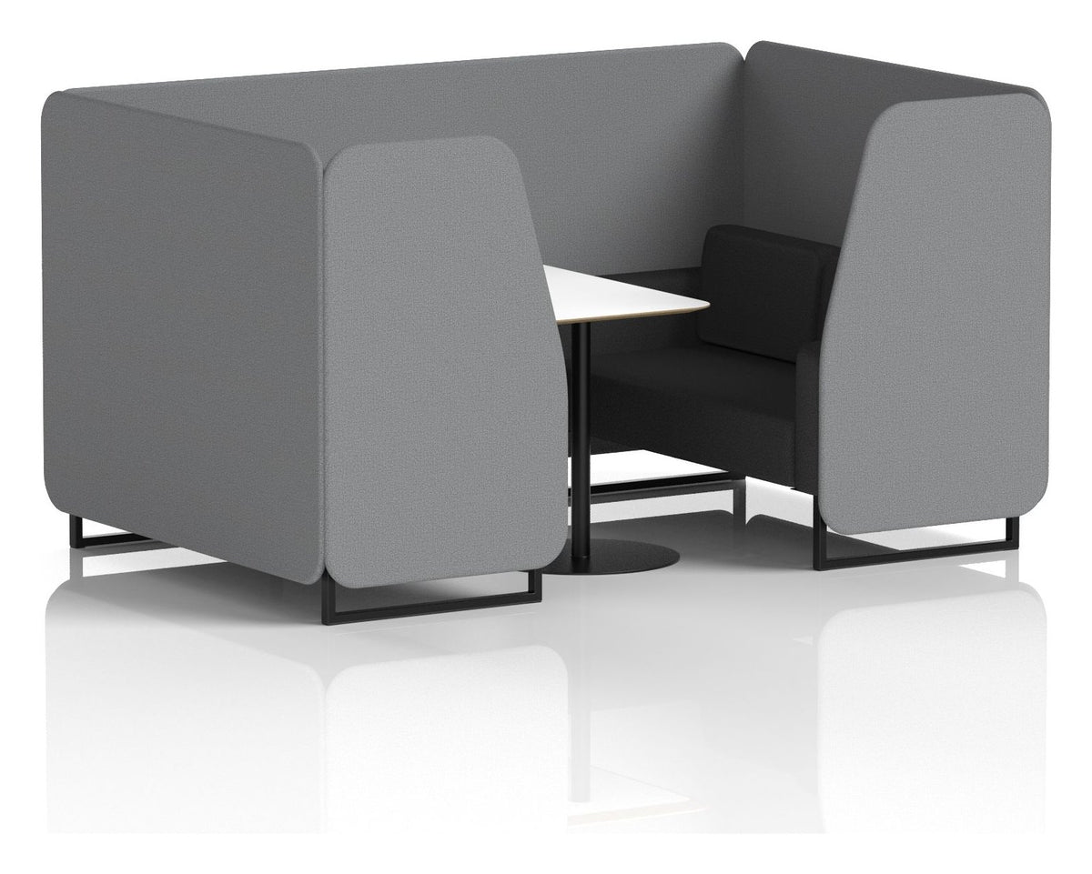 Brixworth booth, 4 seater, synergy partner, mix seats, white table