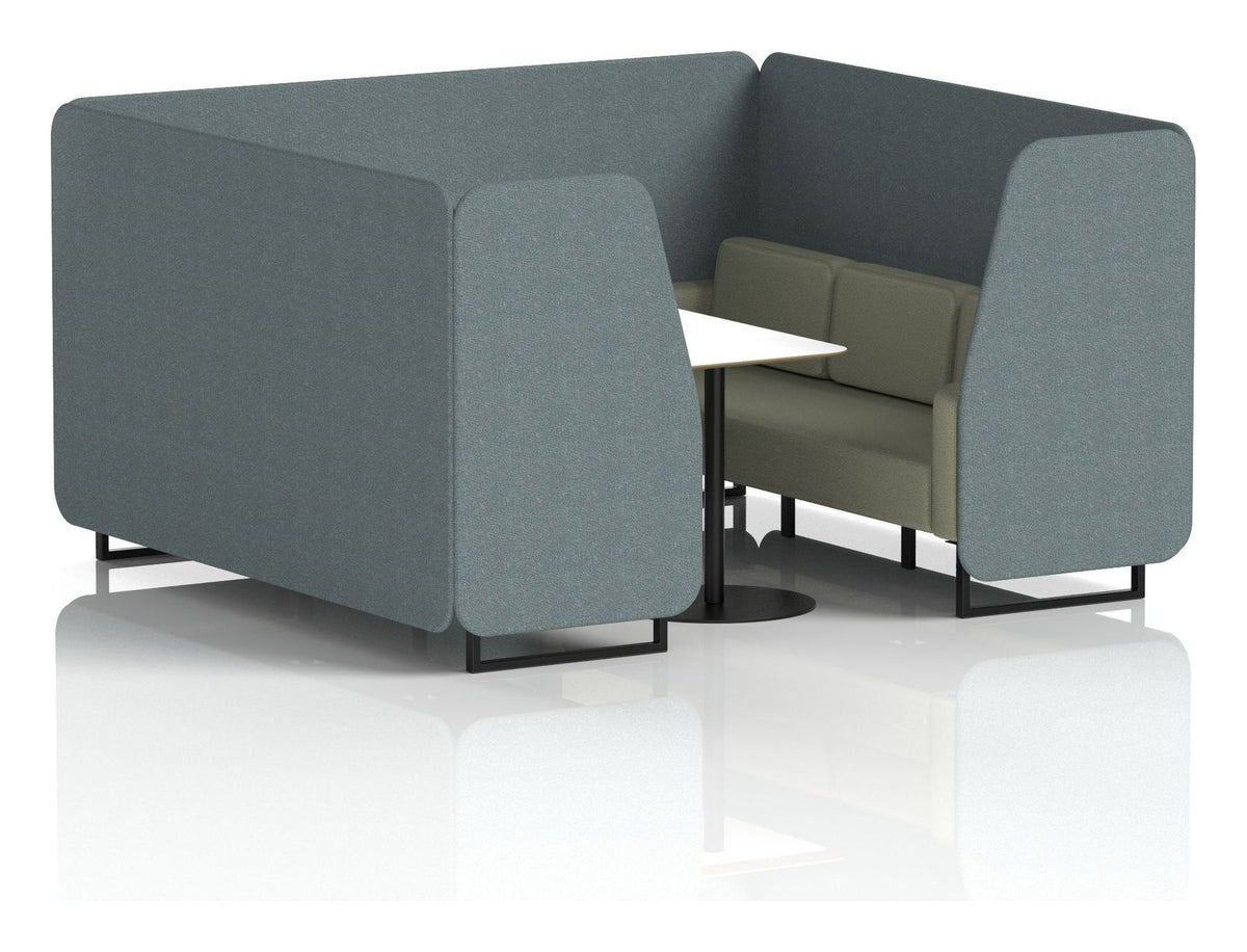 Brixworth booth, 6 seater, main line flax westminster, newbury seats, white table