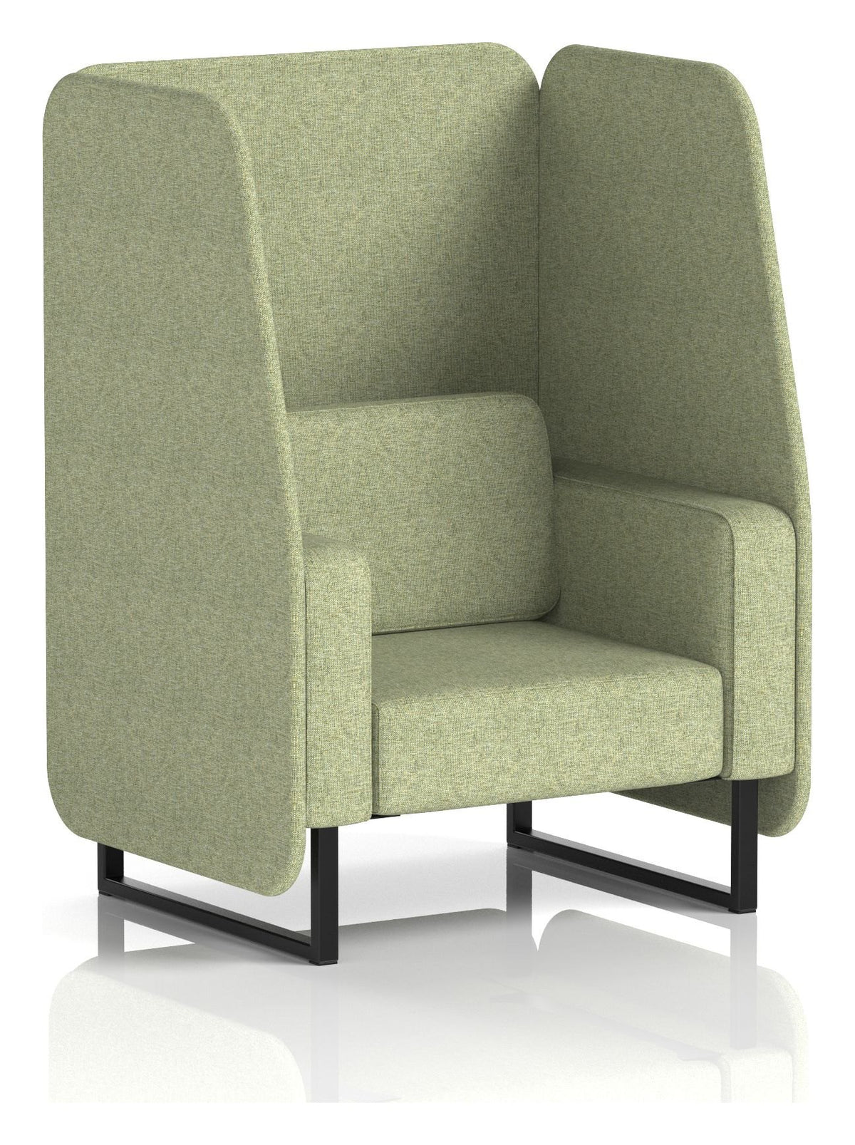 Brixworth open booth, 1 seater, rivet burnish