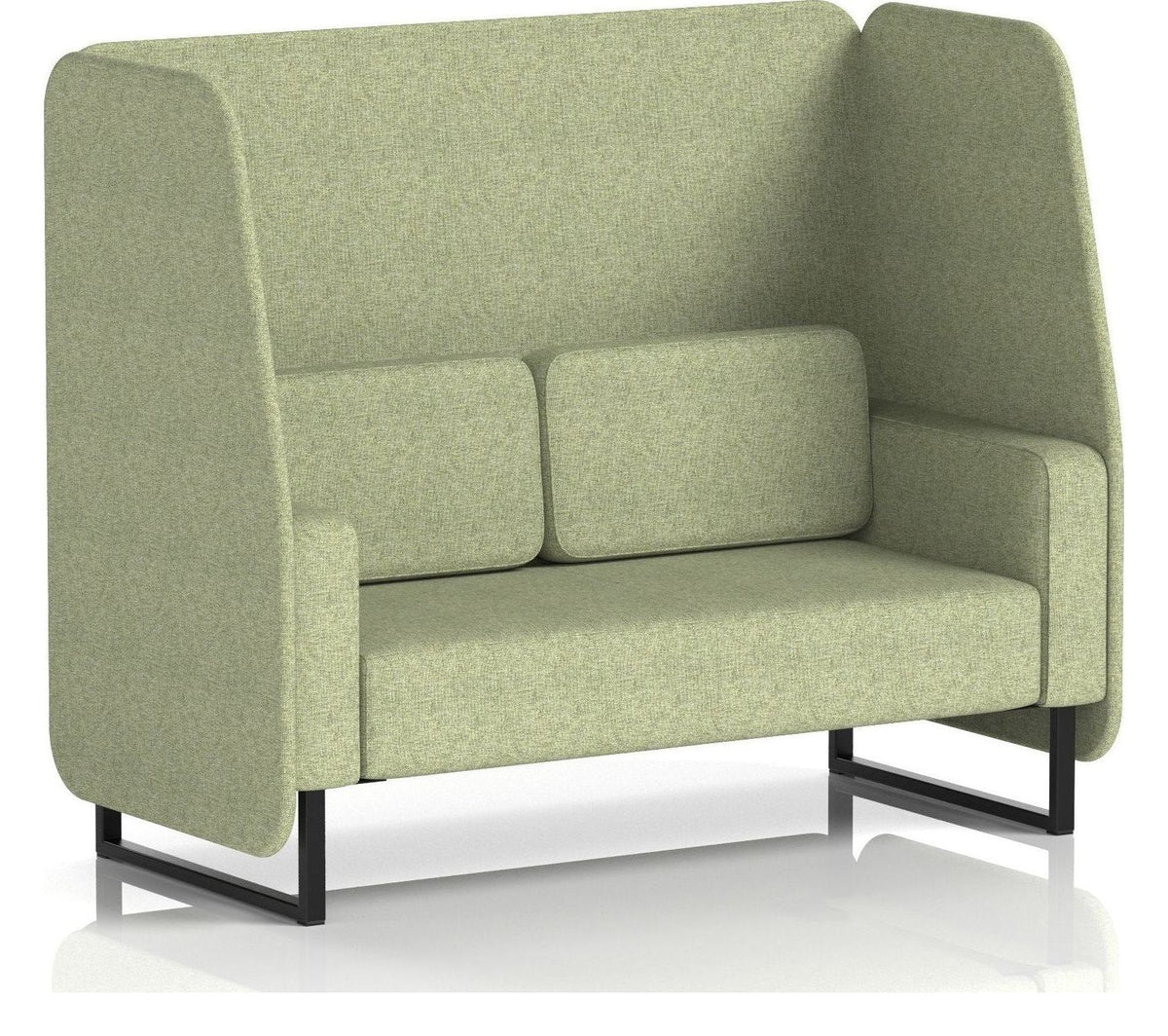 Brixworth open booth, 2 seater, rivet burnish