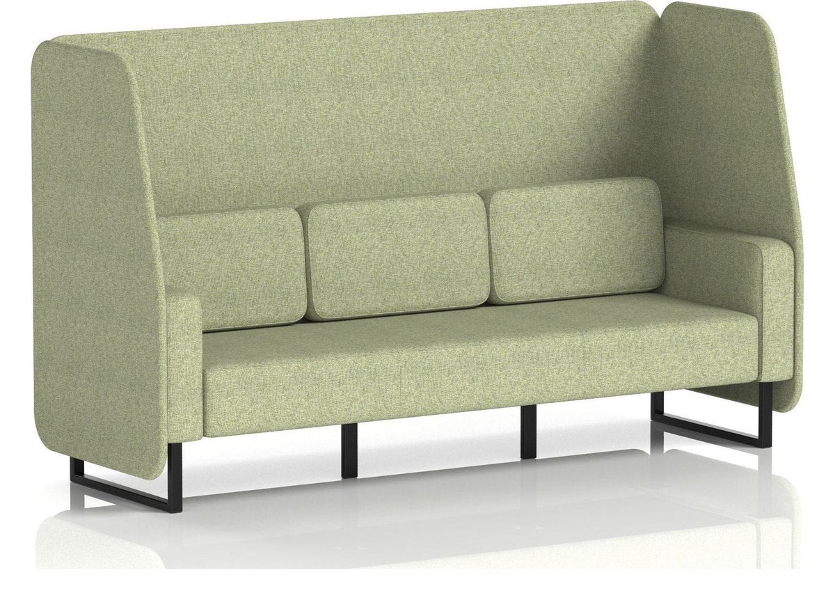 Brixworth open booth, 3 seater, rivet burnish