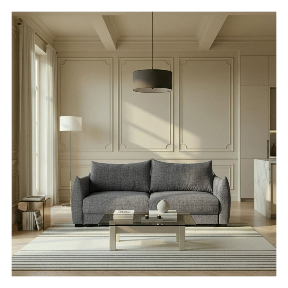 Bronte 3 Seater Sofa Bed Fabric, view 4