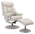Brookhaven Luxury Recliner with Footstool in mushroom