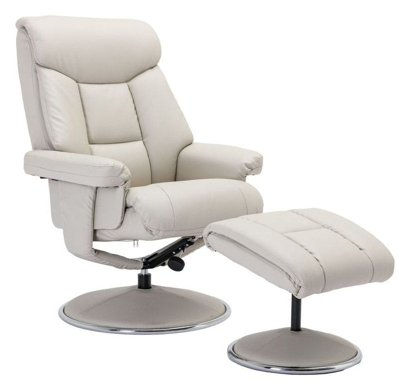 Brookhaven Luxury Recliner with Footstool in mushroom