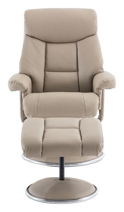 Brookhaven Luxury Recliner with Footstool in pebble, view 2