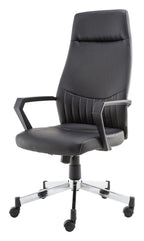 Brooklyn Designer Faux Leather High Back Chair, view 3