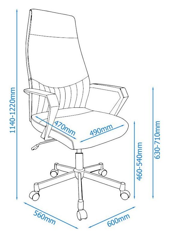 Brooklyn Designer Faux Leather High Back Chair, view 5
