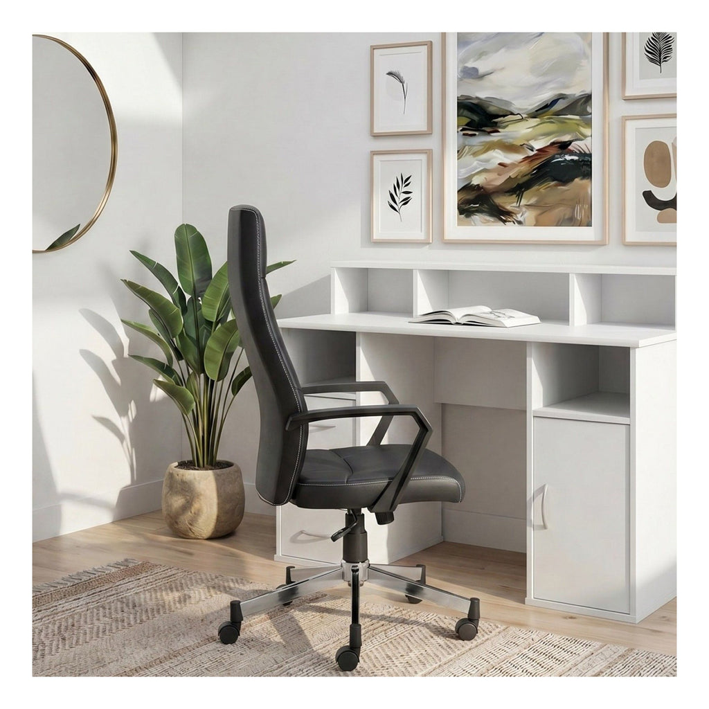 Brooklyn Designer Faux Leather High Back Chair, view 6