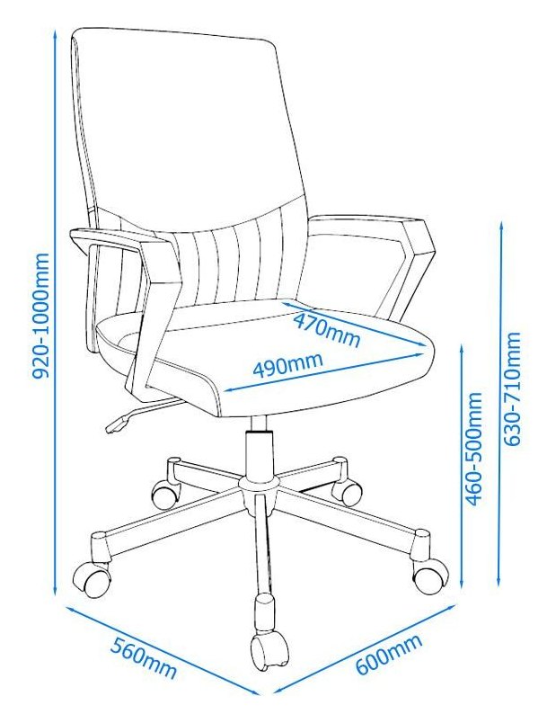 Brooklyn Designer Faux Leather Low Back Chair, view 5