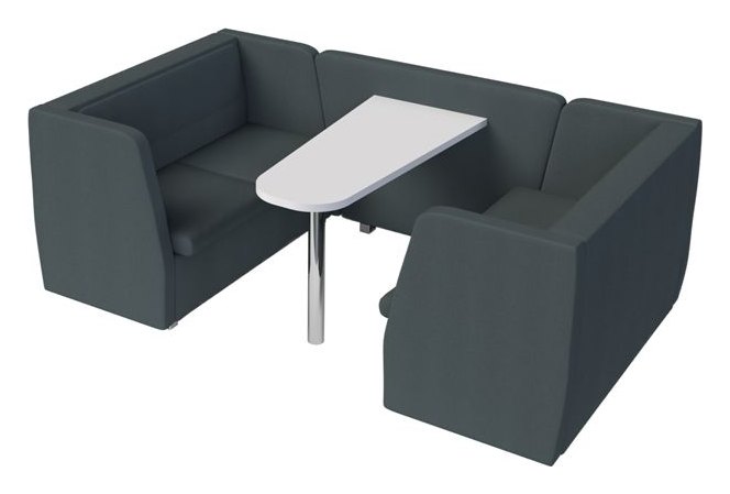 bTogether Enclosed Low Back Booth